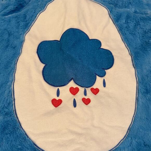 Care Bears Grumpy Bear Adult Costume Union Suit Blue Rain Cloud Size S Furry - Picture 3 of 11